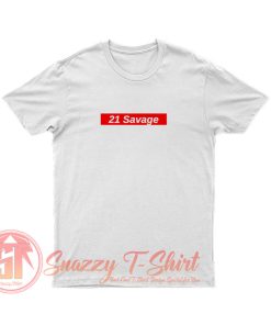 21 Savage Red Box Logo T Shirt