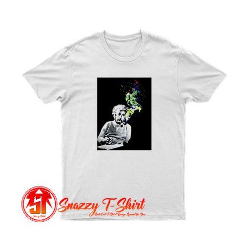 Albert Einstein Smoking Colors T Shirt