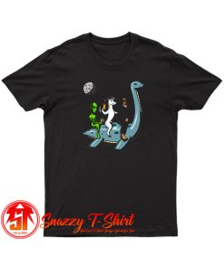 Alien Unicorn Bigfoot Riding Loch Ness Monster T Shirt