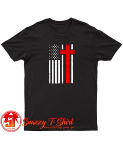 American Flag Christian Cross USA Flag T Shirt