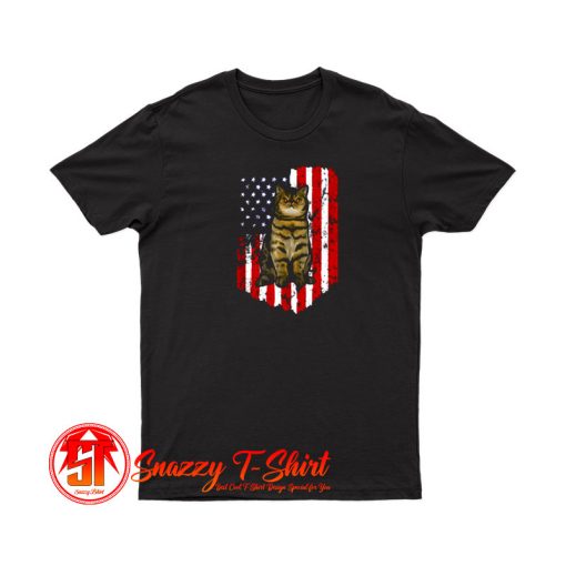 American Flag Exotic Shorthair T Shirt