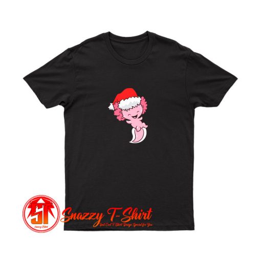 Axolotl With Santa Hat Cute Christmas T Shirt