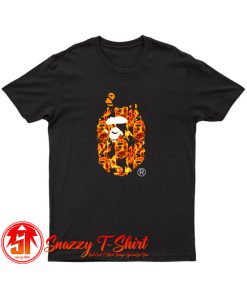 BAPE Flame Milo On Big Ape T Shirt