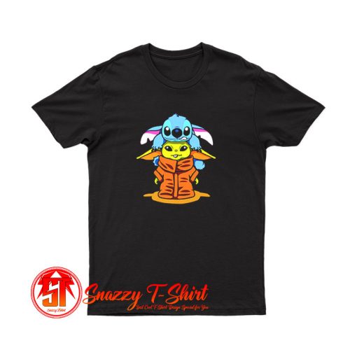 Baby Stitch And Baby Yoda Are Friends T Shirt