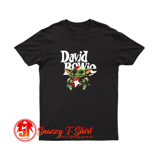 Baby Yoda Hug Guitar David Bowie T Shirt