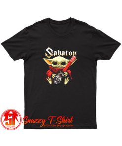 Baby Yoda Hug Guitar Sabaton T Shirt