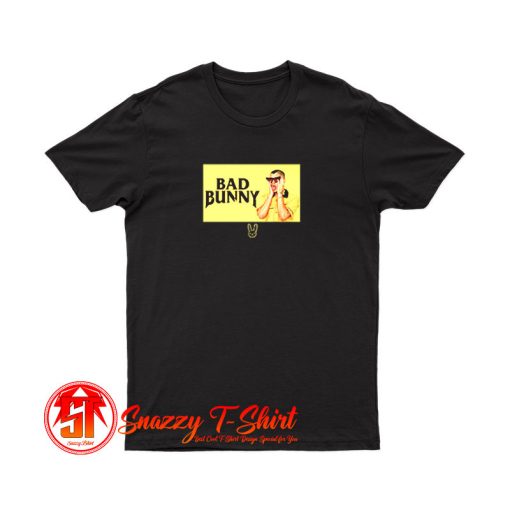 Bad Bunny Black and yellow T Shirt