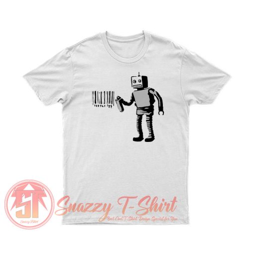 Banksy Robot Barcode T Shirt