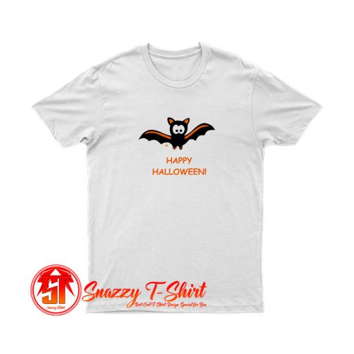 Bat Happy Halloween Moon Vampire T Shirt