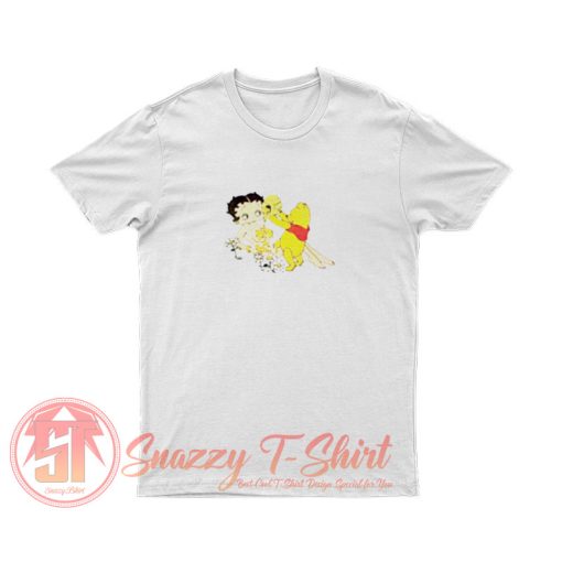 Betty Boop And Winnie Pooh Love Honey T Shirt