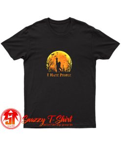 Bigfoot Holloween I hate people Sunset T Shirt