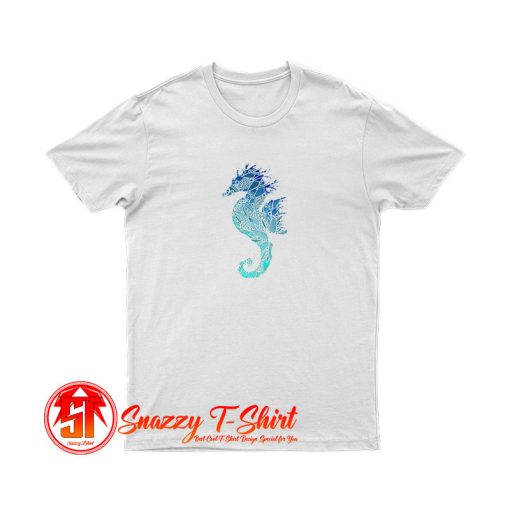 Blue Mandala Seahorse T Shirt