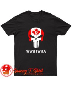 Canadian Qanon Punisher Skull T Shirt