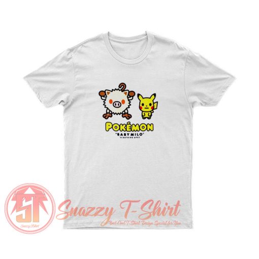 Cheap BAPE x Pokemon Mankey T Shirt