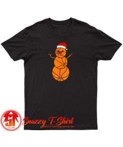 Christmas Basketball Snowman T Shirt