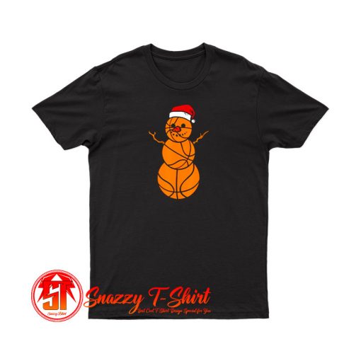 Christmas Basketball Snowman T Shirt