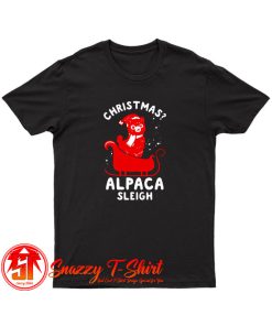 Cute Christmas Alpaca Sleigh T Shirt