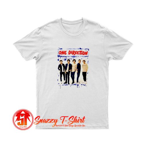 One Direction Spray Paint Blue T Shirt