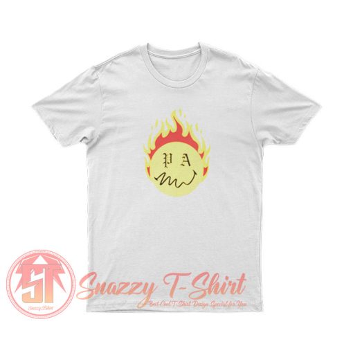 Palm Angels Flame Burning Head T Shirt