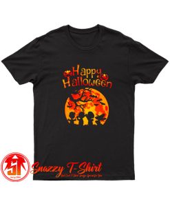 Peanut Snoopy And Charlie Brown Happy Halloween Pumpkin Moon T Shirt