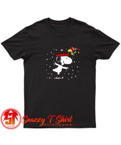 Peanuts Snoopy and Woodstock Skate Holiday T Shirt