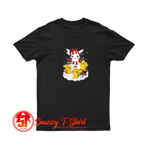 Pikachu Snowman Christmas Holiday T Shirt