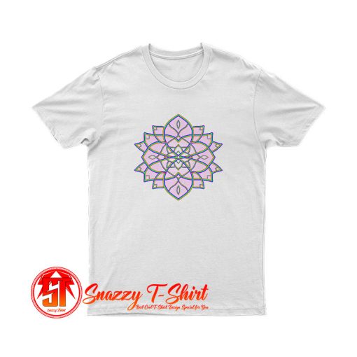 Pink Radial Mandala Flower T Shirt