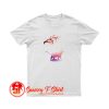 Pink Watercolor Cat Sakura Tree T Shirt