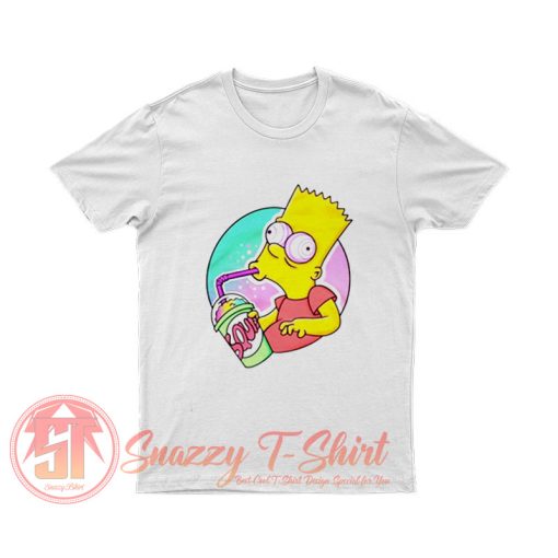 Psychedelic Bart Simpson Trippy Cartoon Funny Vector Art T Shirt