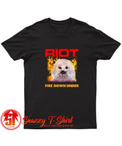 Riot Fire Down Under Heavy Metal Running Wild T Shirt