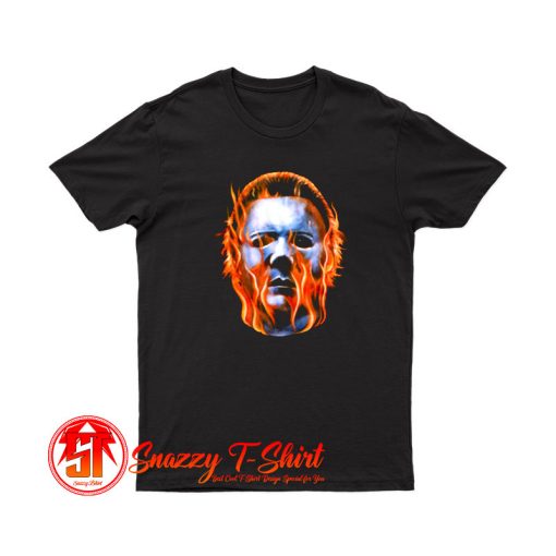 Rock Rebel Halloween II Michael Myers Flames T Shirt