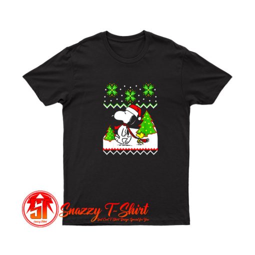 Santa Peanuts Snoopy And Woodstock T Shirt