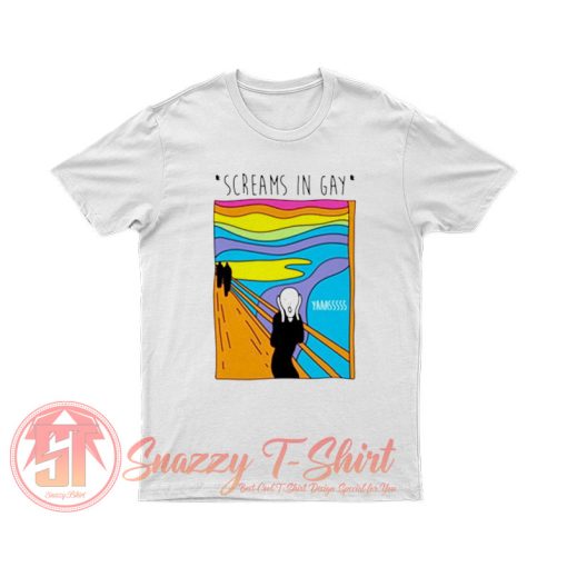 Screams In Gay Edvard Munch Parody T Shirt