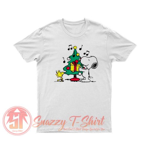 Snoopy And Woodstock Christmas Tree The Peanuts Movie T Shirt