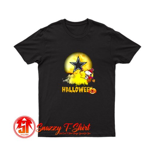 Snoopy Halloween Flying Dallas Cowboys T Shirt