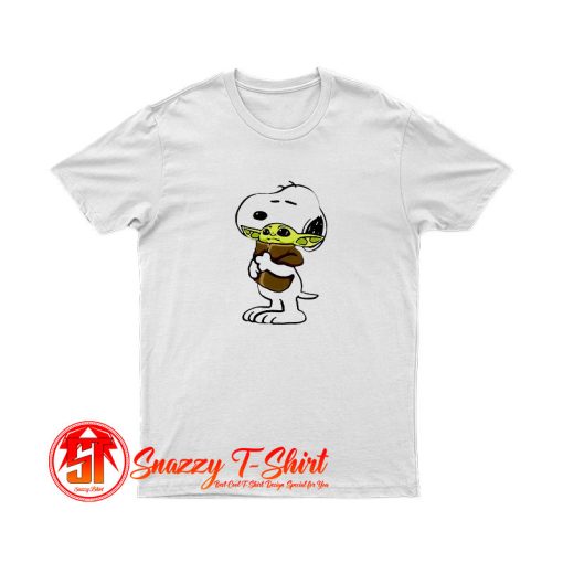 Snoopy Hugging Baby Yoda Star Wars T Shirt