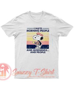 Snoopy I hate morning people T Shirt