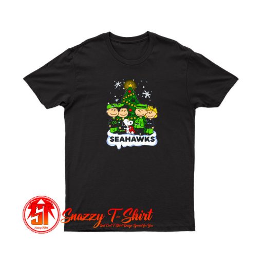 Snoopy Peanuts Seattle Seahawks Christmas T Shirt