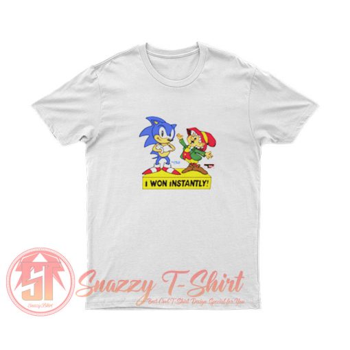 Sonic The Hedgehog I Won Instantly T Shirt