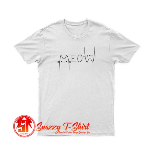 Street Letter MEOW Cat T Shirt