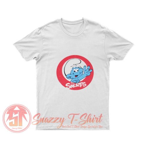 The Smurfs Smiling Circle Logo Image T Shirt