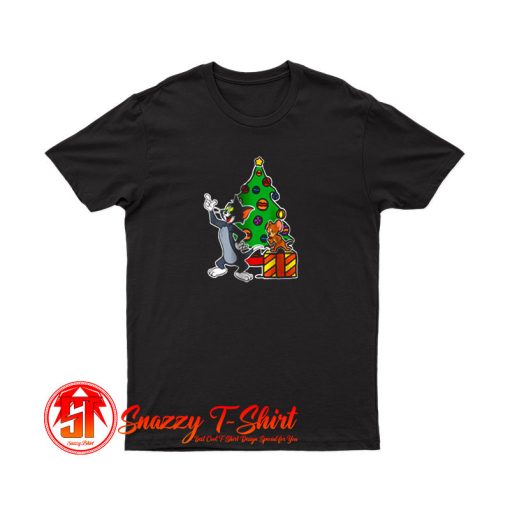 Tom And Jerry Playing Around Christmas T Shirt