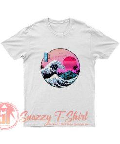 Tsunami Synthwave Vapor Wave Japan Japanese 80s Electronic T Shirt