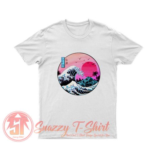 Tsunami Synthwave Vapor Wave Japan Japanese 80s Electronic T Shirt