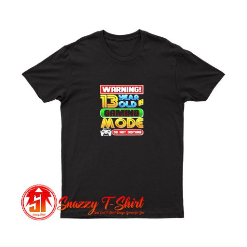 Warning 13 Year Old In Gaming Mode Birthday T Shirt