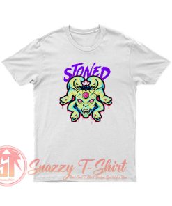 White Stoned Medusa T Shirt