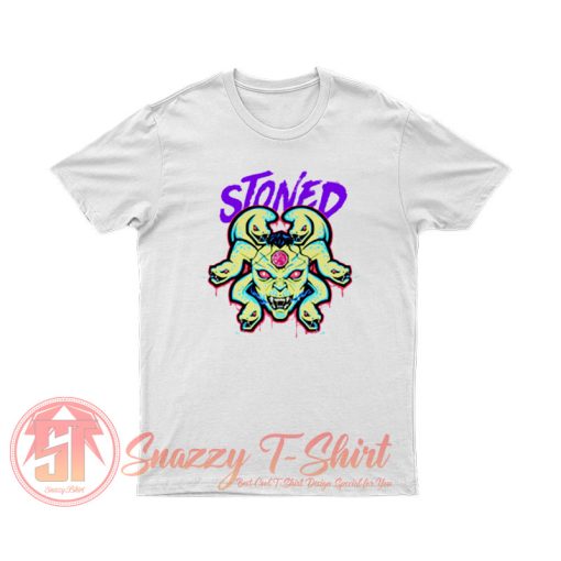 White Stoned Medusa T Shirt