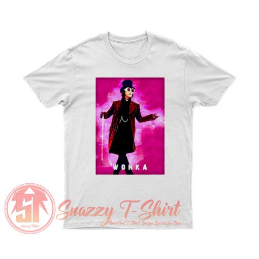 Willy Wonka Johnny Depp Digital Painting T Shirt