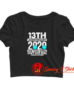 13Th Anniversary Together Since 2007 Crop Top Shirt