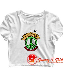 1960s WOODSTOCK Peace love And Music Crop Top Shirt